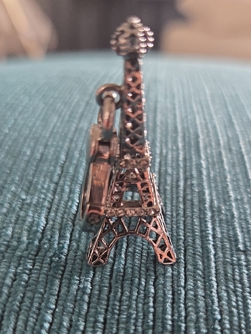 ​Vintage Juicy Couture Silver Pavé Eiffel Tower Charm - Y2K Retired